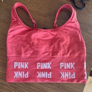 PINK Victoria's Secret Coral Sports Bra